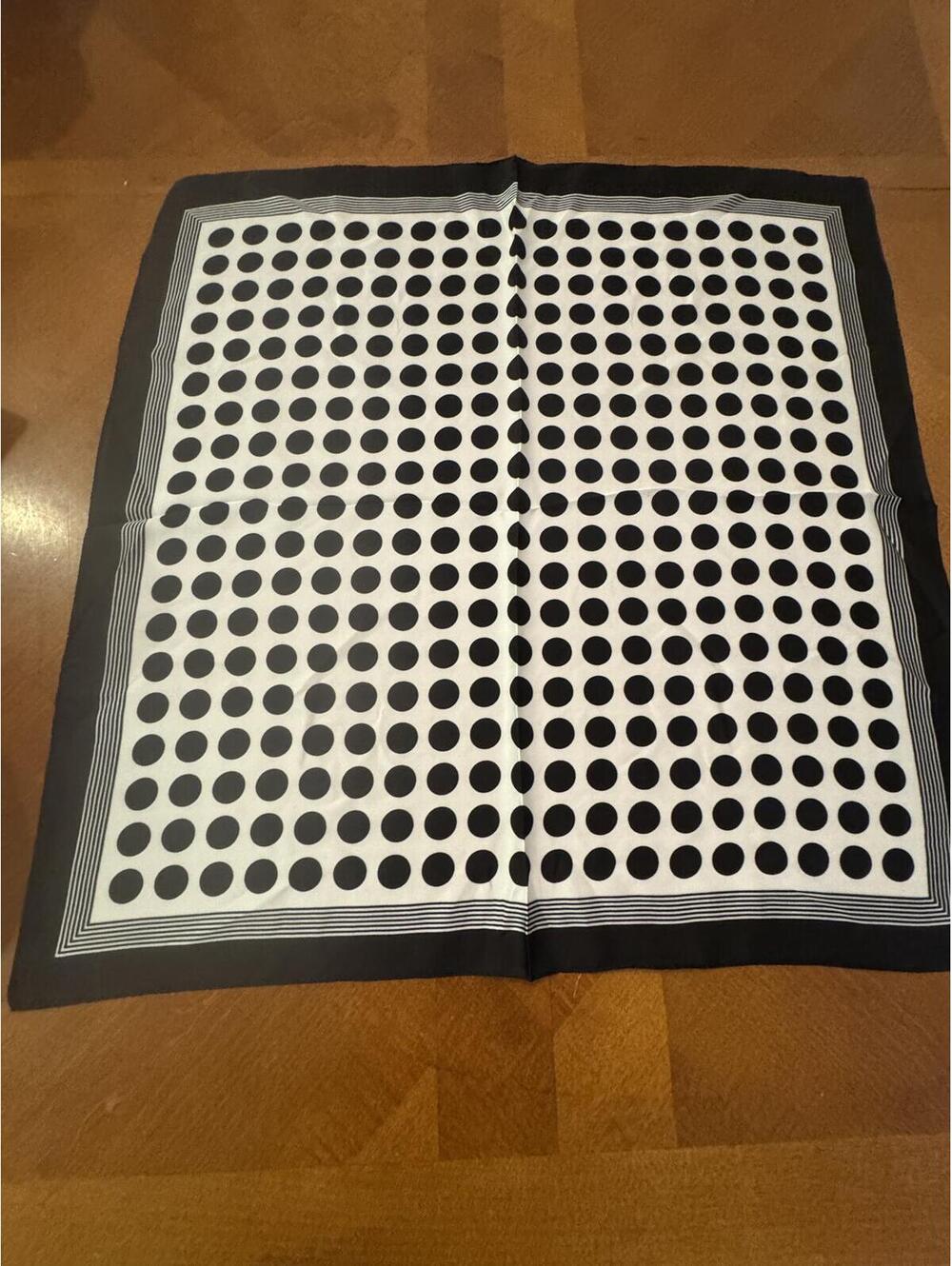 Black and White Polka Dot Square Scarf 176